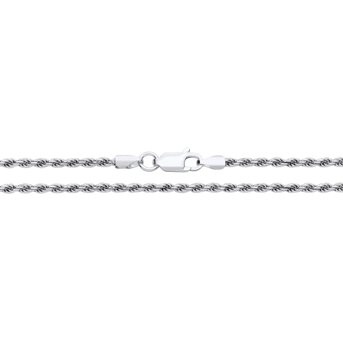 New 925 Silver 7" Rope Bracelet with the weight 2.80 grams and link width 2mm