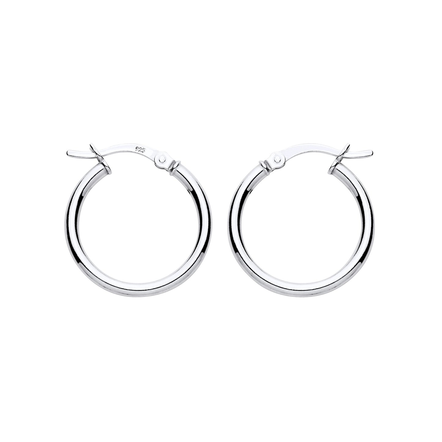 New 925 Silver 20mm Plain Hoop Creole Earrings with the weight 2 grams