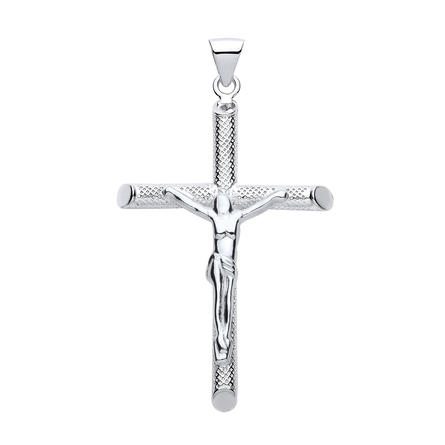 New 925 Silver Crucifix Pendant with the weight 2.30 grams. Total Length 47mm Max Width 26.6mm