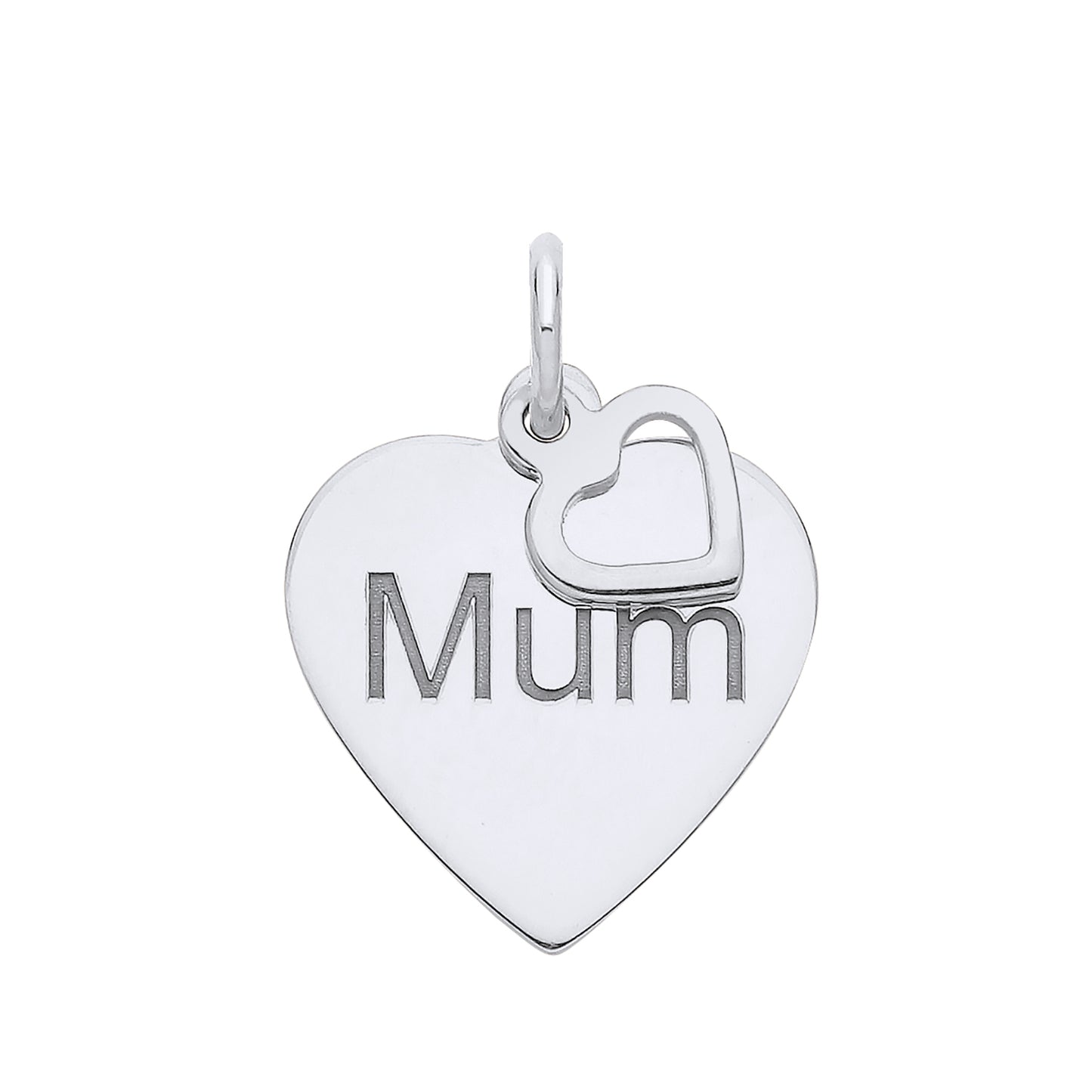925 Silver Mum Heart Pendant