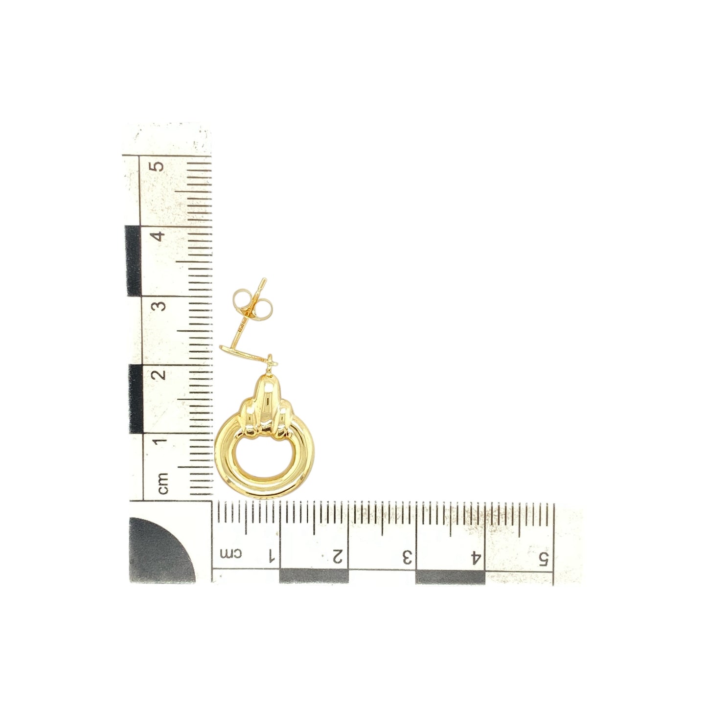 9ct Gold Fancy Circle Drop Earrings