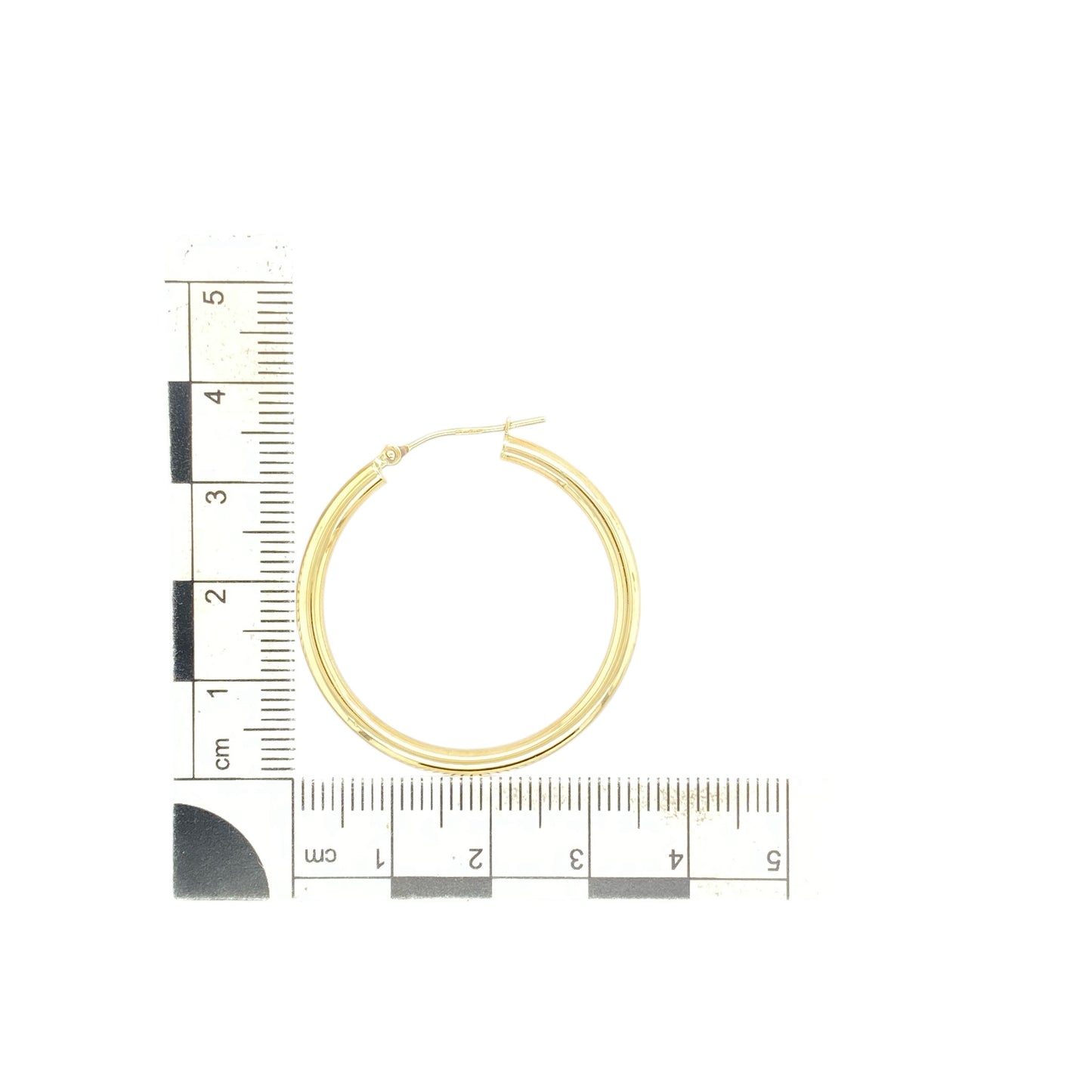 9ct Gold Plain Hoop Creole Earrings
