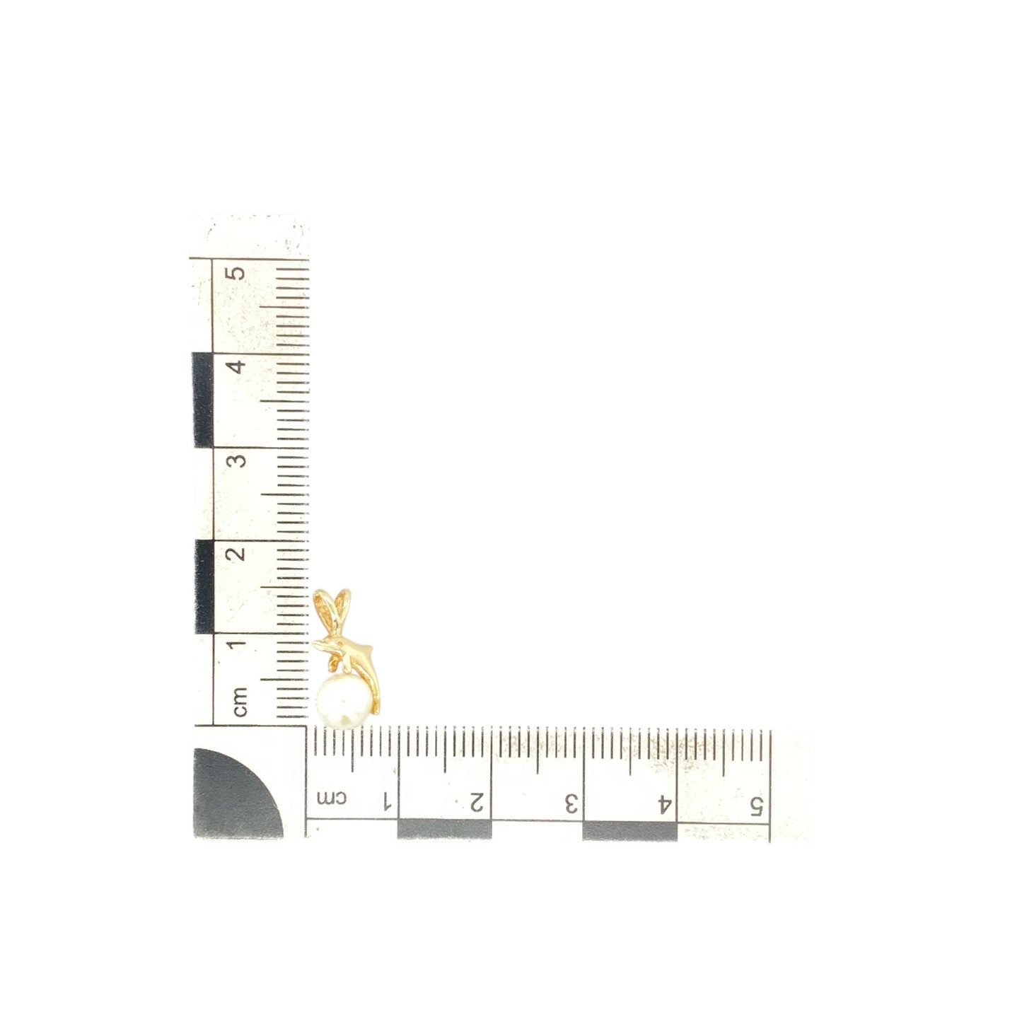14ct Gold & Pearl Set Dolphin Pendant