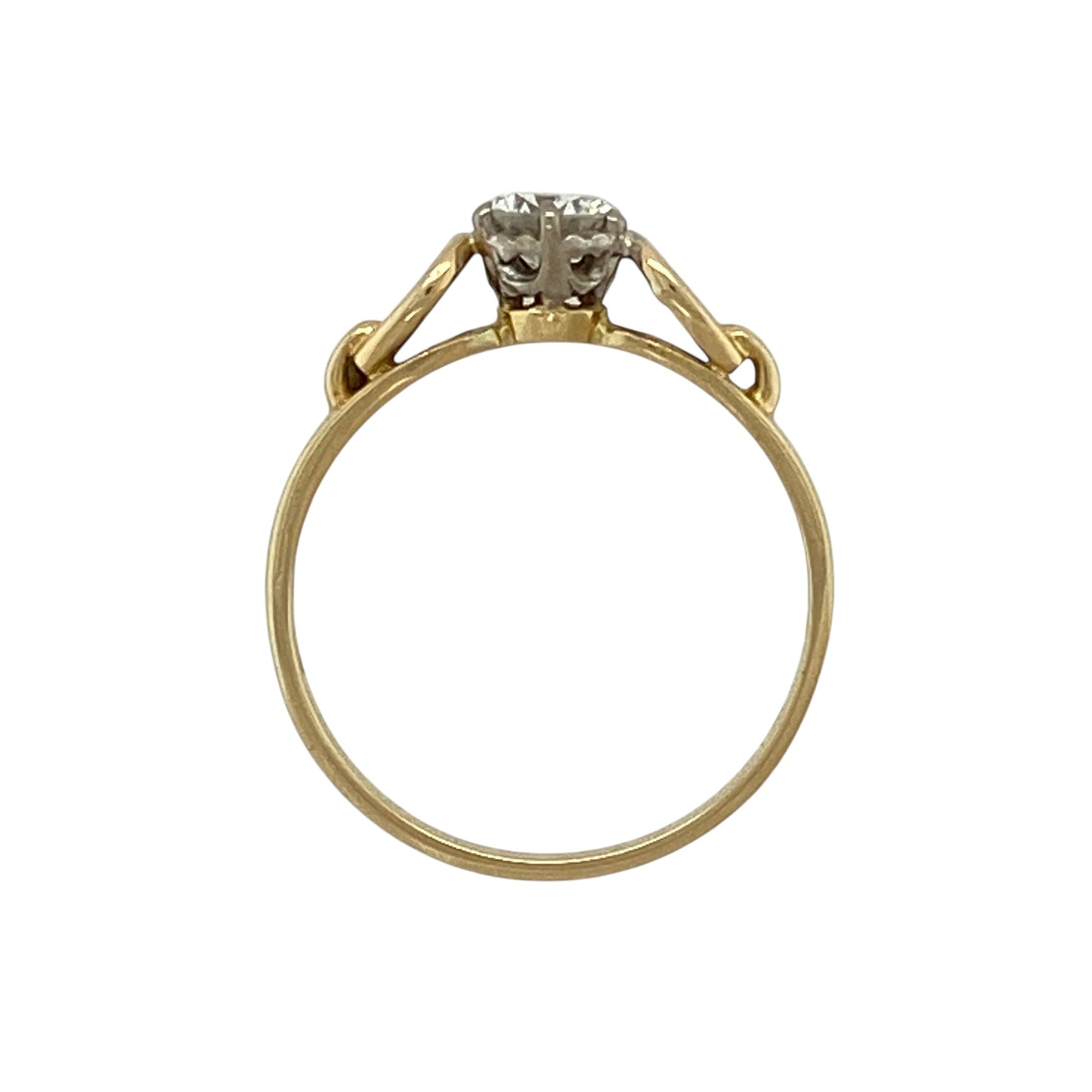 18ct Gold & Diamond Set Solitaire Ring