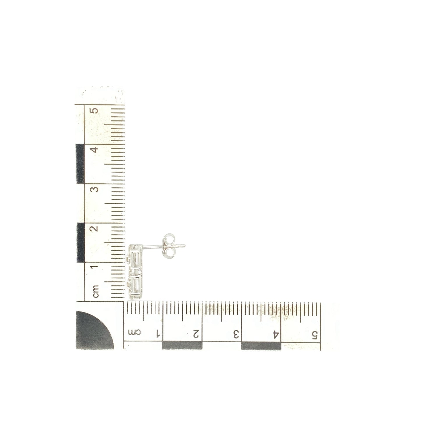 9ct White Gold & Diamond Set Figure Eight Stud Earrings