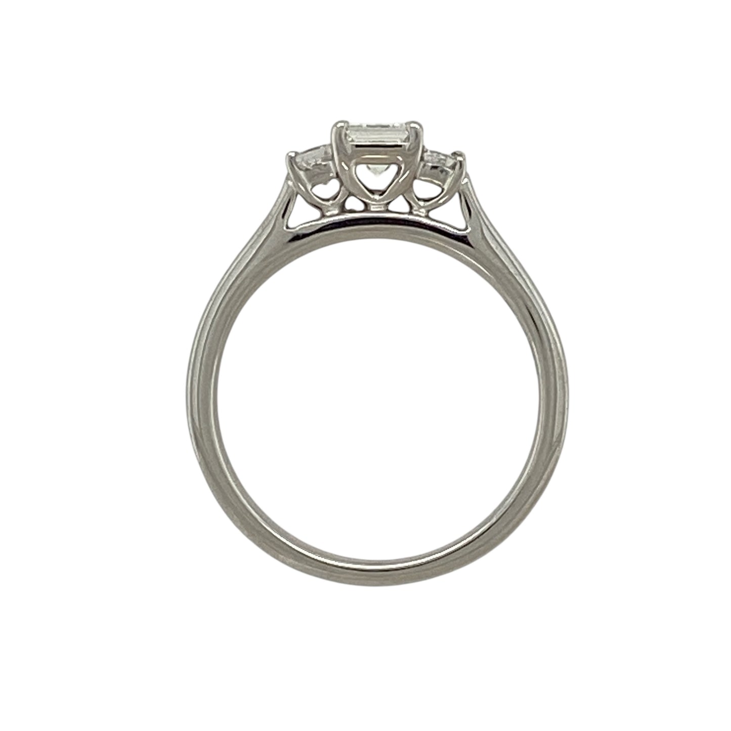 18ct White Gold & Diamond Set Trilogy Ring