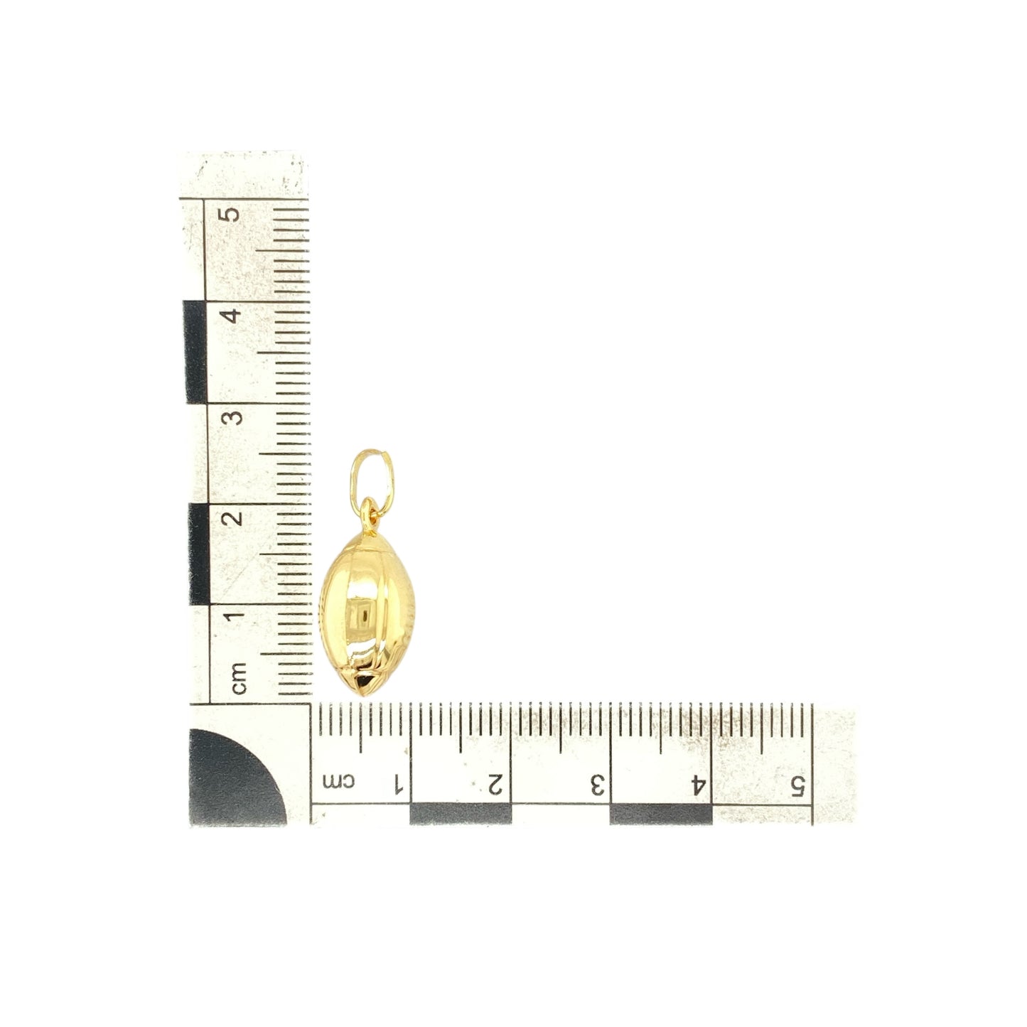 9ct Gold Welsh Rugby Ball Pendant