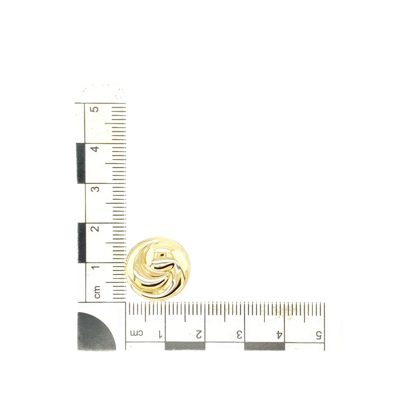 9ct Gold Round Swirl Clip On Earrings