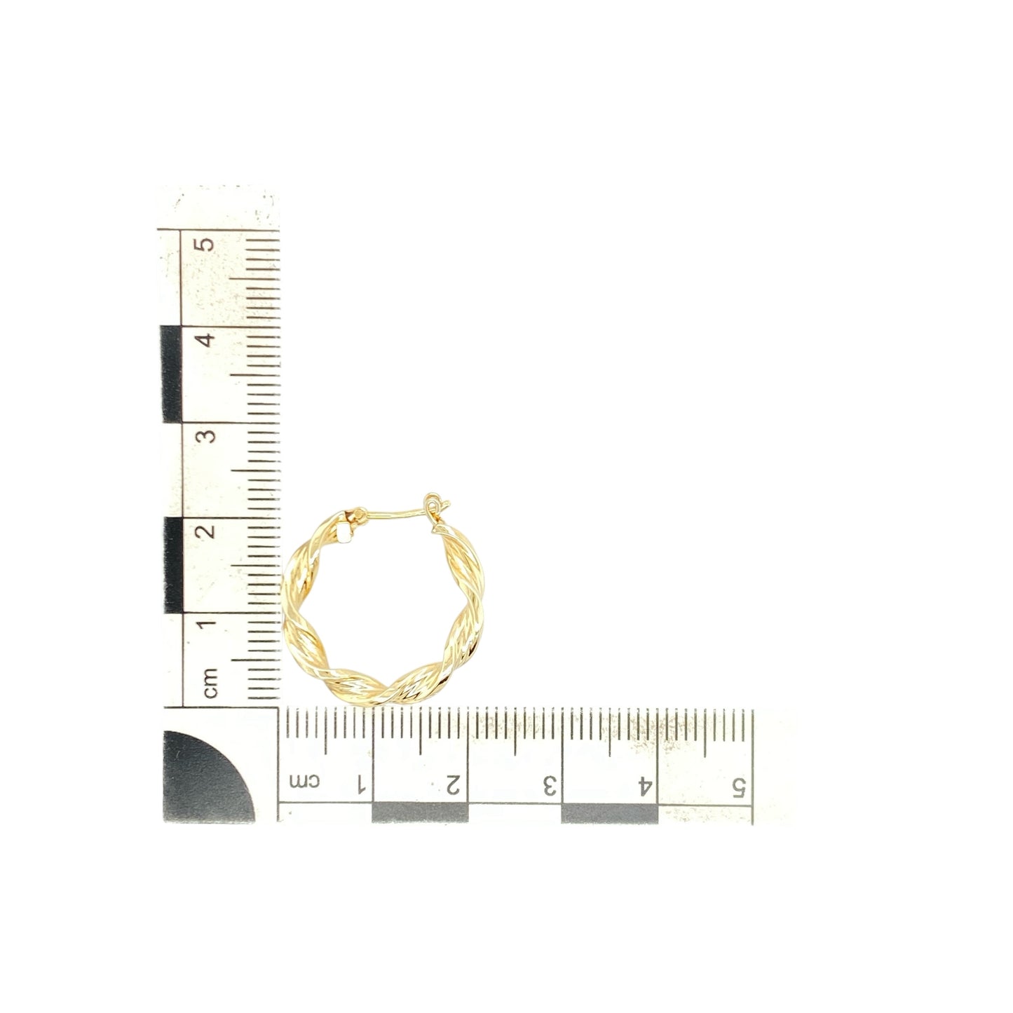 9ct Gold Twisted Hoop Creole Earrings