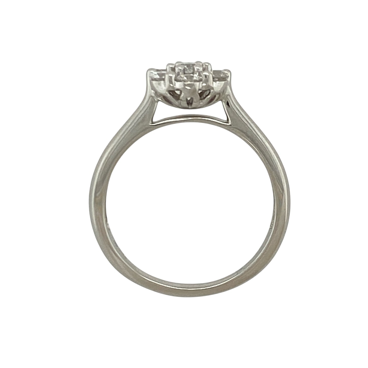 Platinum & Diamond Set Flower Cluster Ring