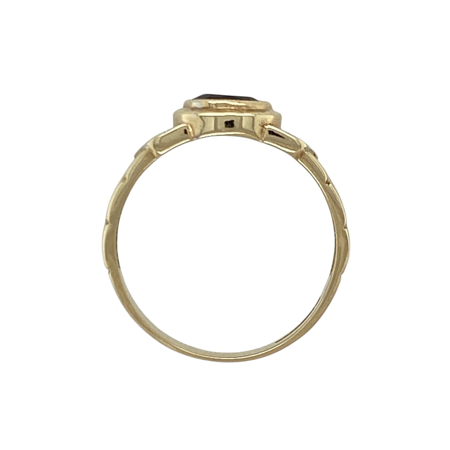 9ct Gold Sapphire & Cubic Zirconia Set Ring
