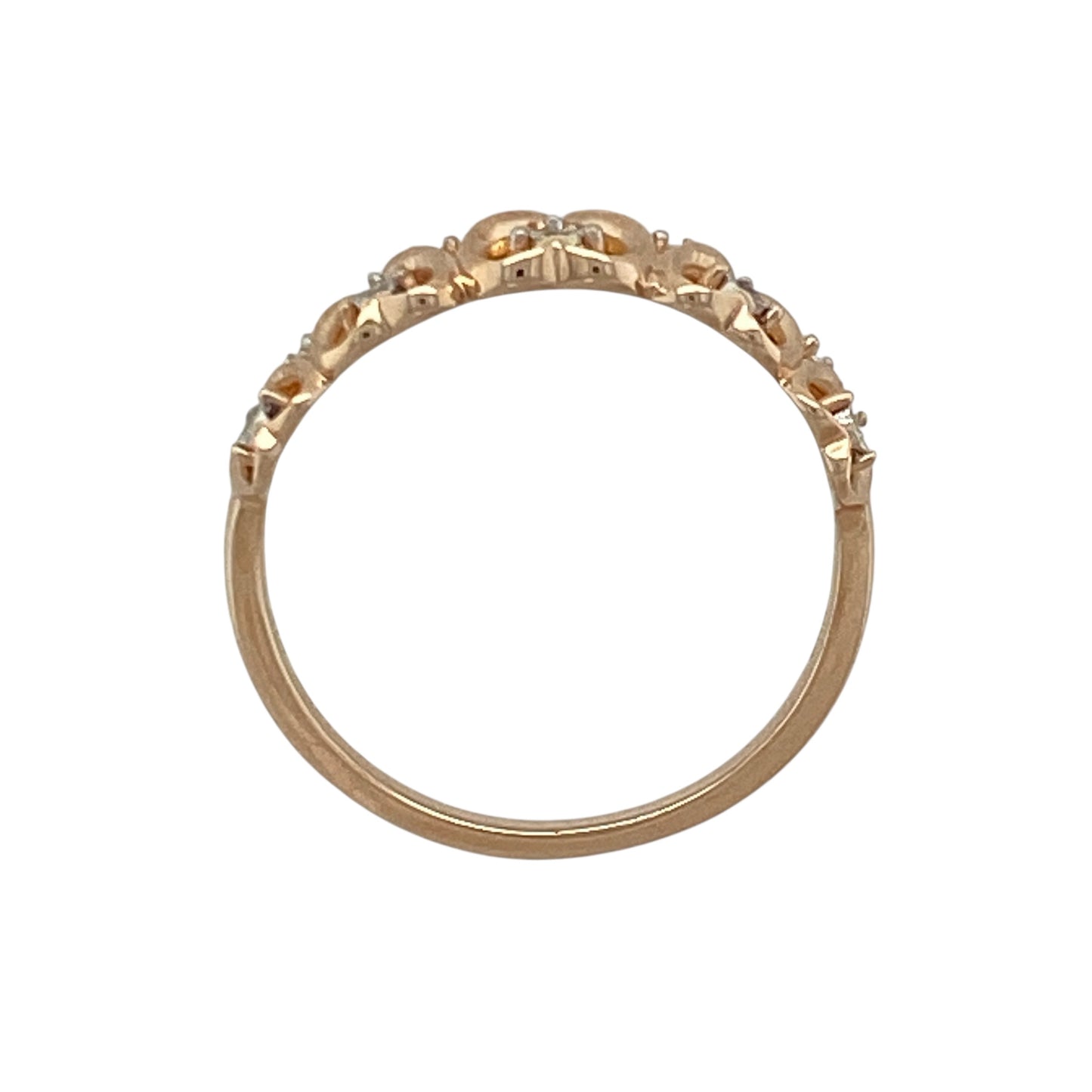 9ct Gold & Diamond Set Heart Band Ring