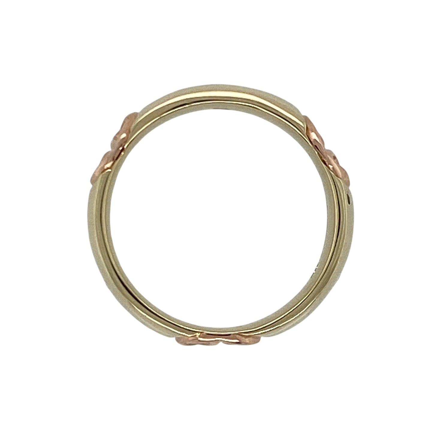 9ct Gold & Diamond Set Celtic Knot Design Band Ring