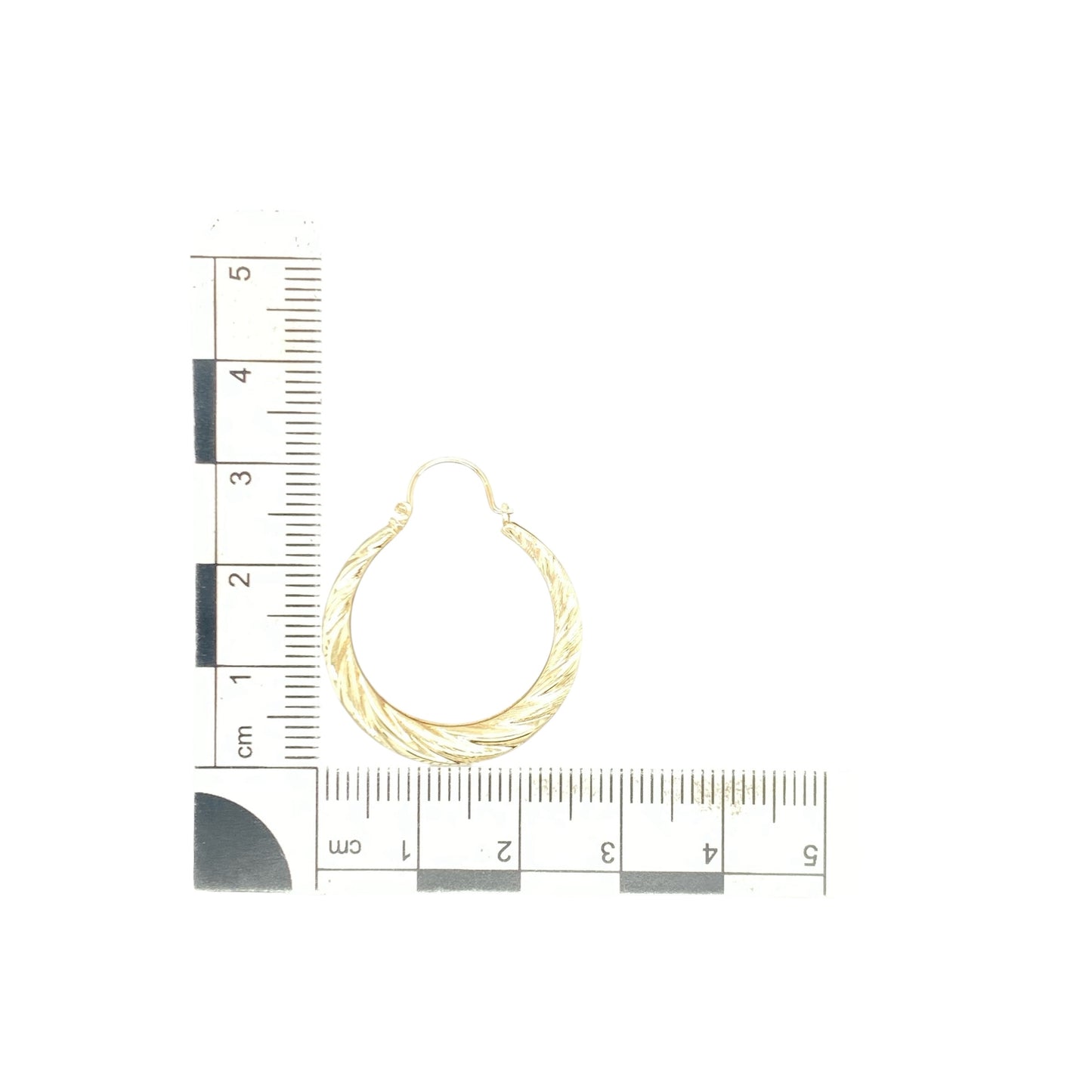 9ct Gold Twisted Hoop Creole Earrings