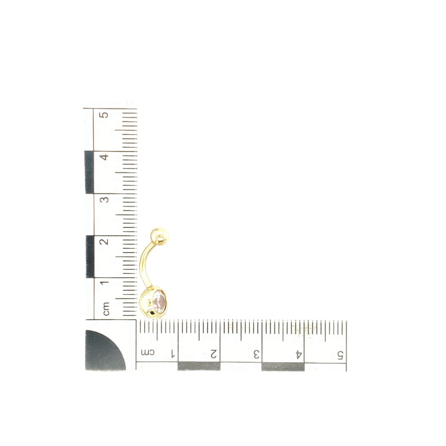 9ct Gold & Cubic Zirconia Set Belly Bar