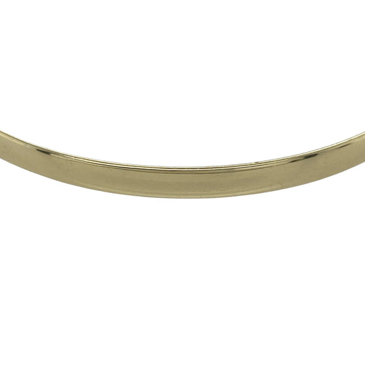 Add effortless elegance to your jewellery collection with this pre-owned 9ct yellow solid gold plain bangle, a timeless and versatile piece perfect for everyday wear or layering with other gold bracelets.
Design: This classic plain bangle features a smooth, polished finish with a 4mm width, offering a clean and understated look. The simple rounded profile gives it a refined appearance that complements both casual and formal outfits.