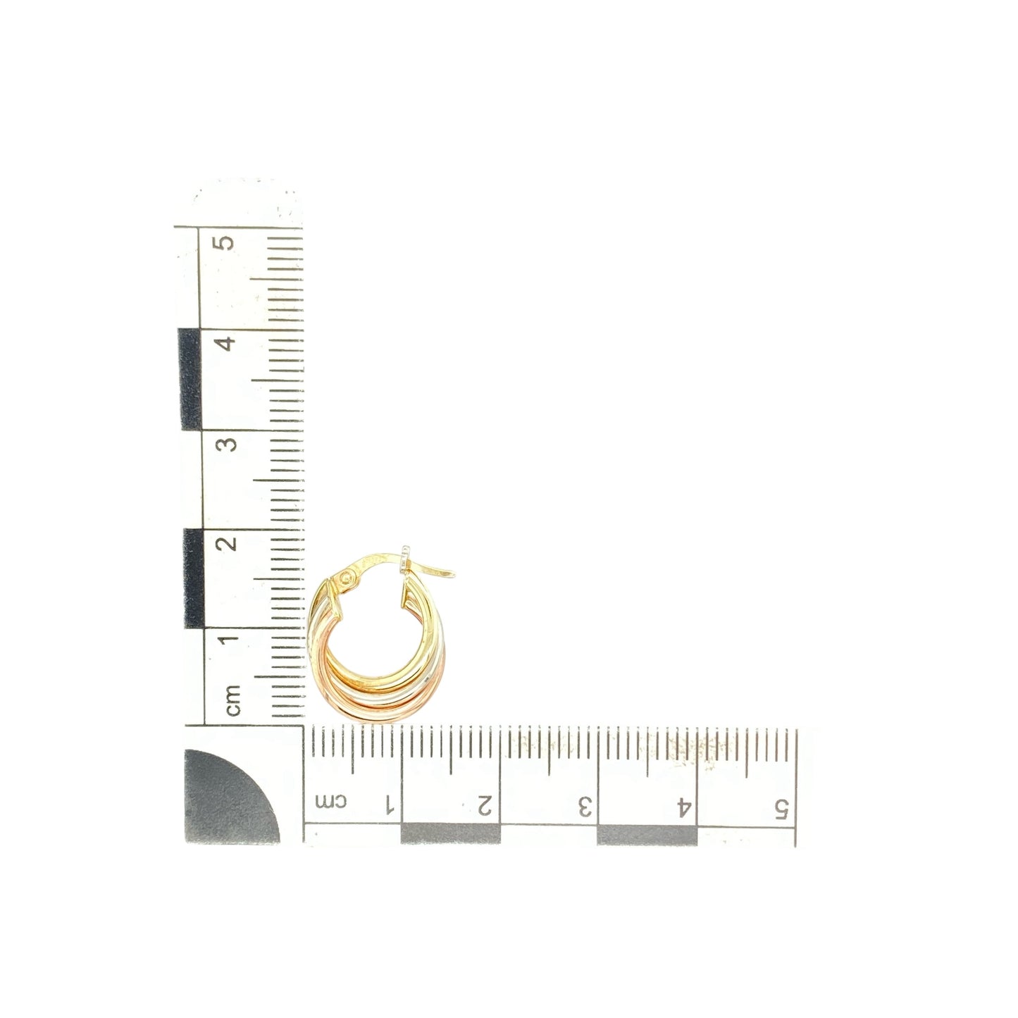 9ct Gold Twist Hoop Creole Earrings