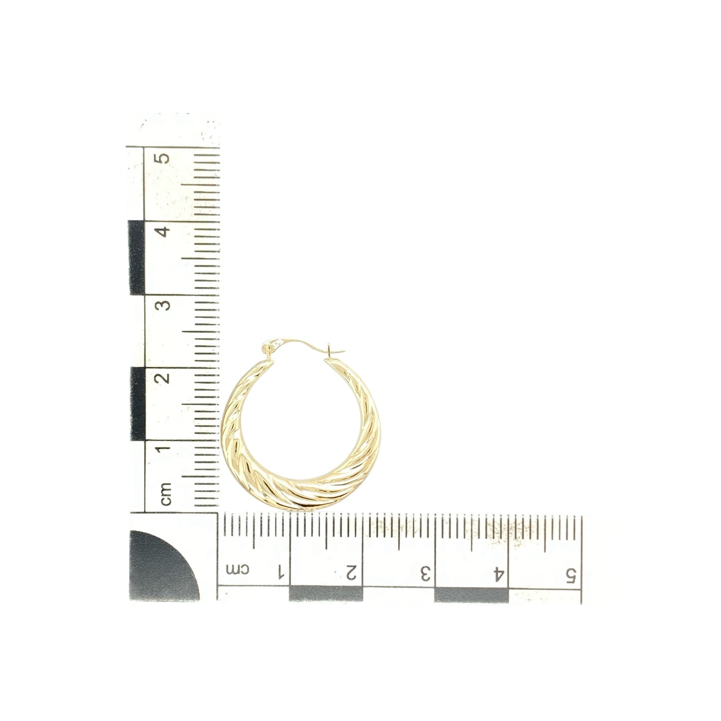 9ct Gold Twisted Hoop Creole Earrings