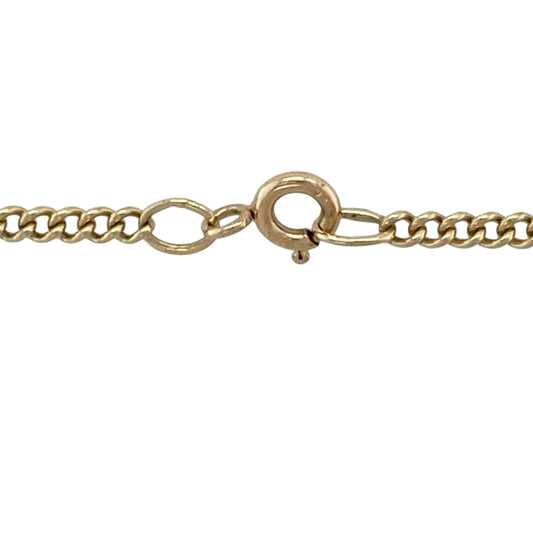 Add a timeless staple to your jewellery collection with this pre-owned 9ct yellow gold 16" curb chain—an elegant and versatile piece perfect for everyday wear.
Design: The chain features classic curb links measuring approximately 2mm wide, creating a neat and uniform profile. The flat, interlocking links sit smoothly against the skin and reflect the light with subtle shine.
Material: Made from 9-carat yellow gold, the polished finish enhances the warm golden tone while offering durability for daily wear.