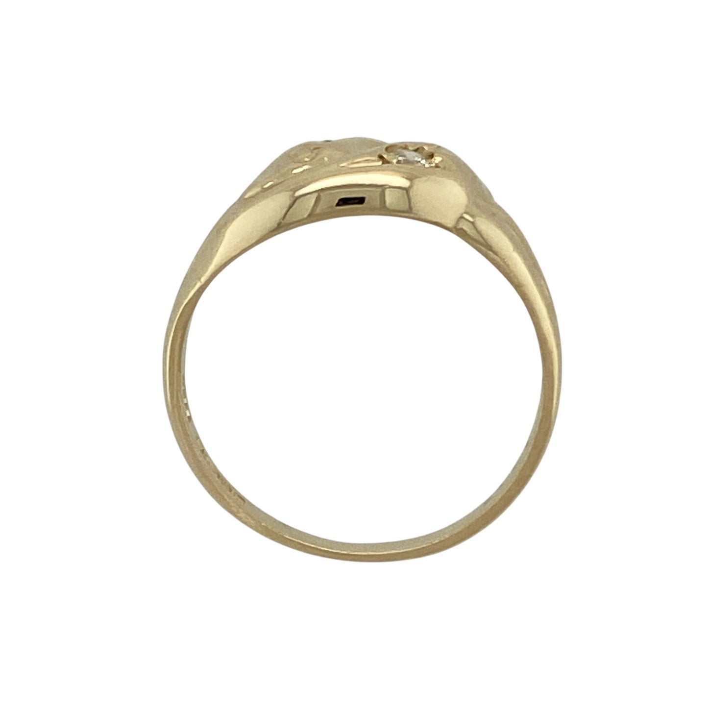 9ct Gold & Cubic Zirconia Set Snake Ring