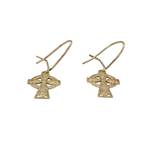 Add meaningful symbolism and timeless style to your jewellery collection with these pre-owned 9ct yellow gold Celtic cross drop earrings, featuring a classic heritage-inspired design—perfect for everyday wear or as a thoughtful gift.
Design: The earrings feature traditional Celtic cross motifs with distinctive circular detailing at the centre, creating a recognisable and symbolic design. The drop style allows the crosses to hang elegantly and move gently when worn.