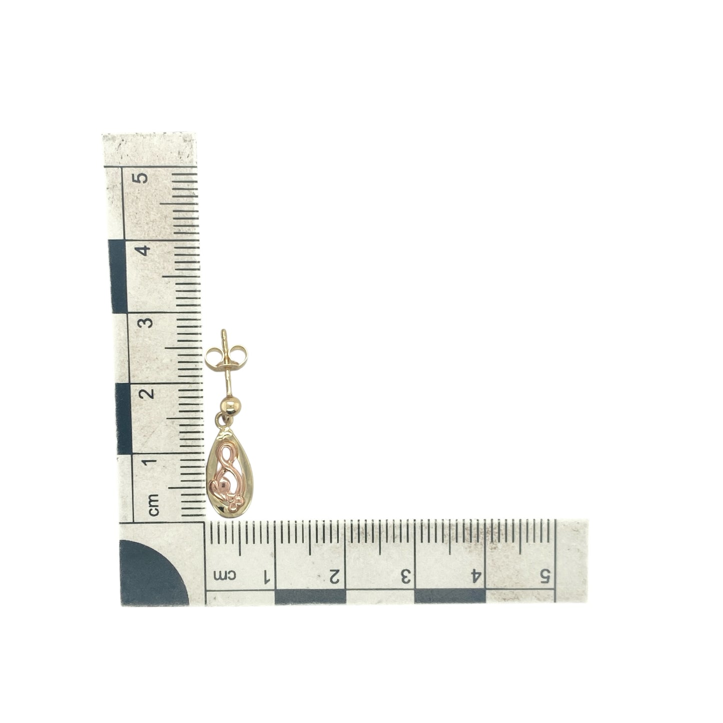 9ct Welsh Gold Tree of Life Drop Earrings