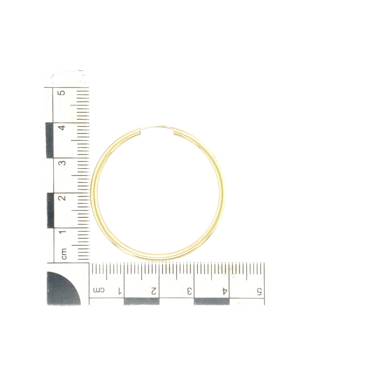 9ct Gold Plain Hoop Earrings