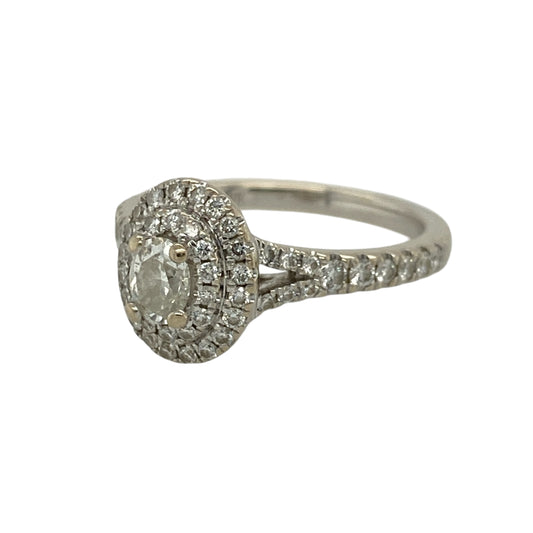 Add a luxurious and eye-catching piece to your jewellery collection with this pre-owned 18ct white gold diamond set oval cluster ring, combining classic elegance with impressive sparkle—perfect for special occasions or everyday sophistication.
Design: The ring features a striking oval cluster design, with multiple diamonds arranged to create a full and brilliant focal point.