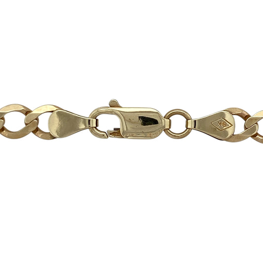 Add bold, classic style to your jewellery collection with this pre-owned 9ct yellow gold curb chain—an eye-catching and durable piece perfect for everyday wear.
Design: This 20" chain features traditional curb links, closely interlocked to create a smooth and structured look. The 6mm width gives the chain a strong and noticeable presence on the neckline.
Material: Made from 9-carat yellow gold, the polished finish enhances the rich golden tone while highlighting the clean and timeless link design.