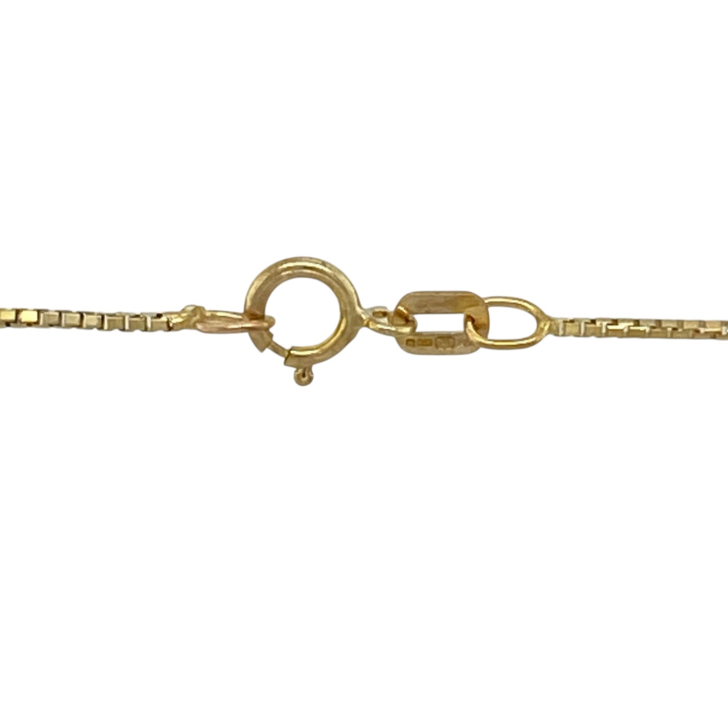 9ct Gold Sparkle Double Circle Drop 18" Necklace