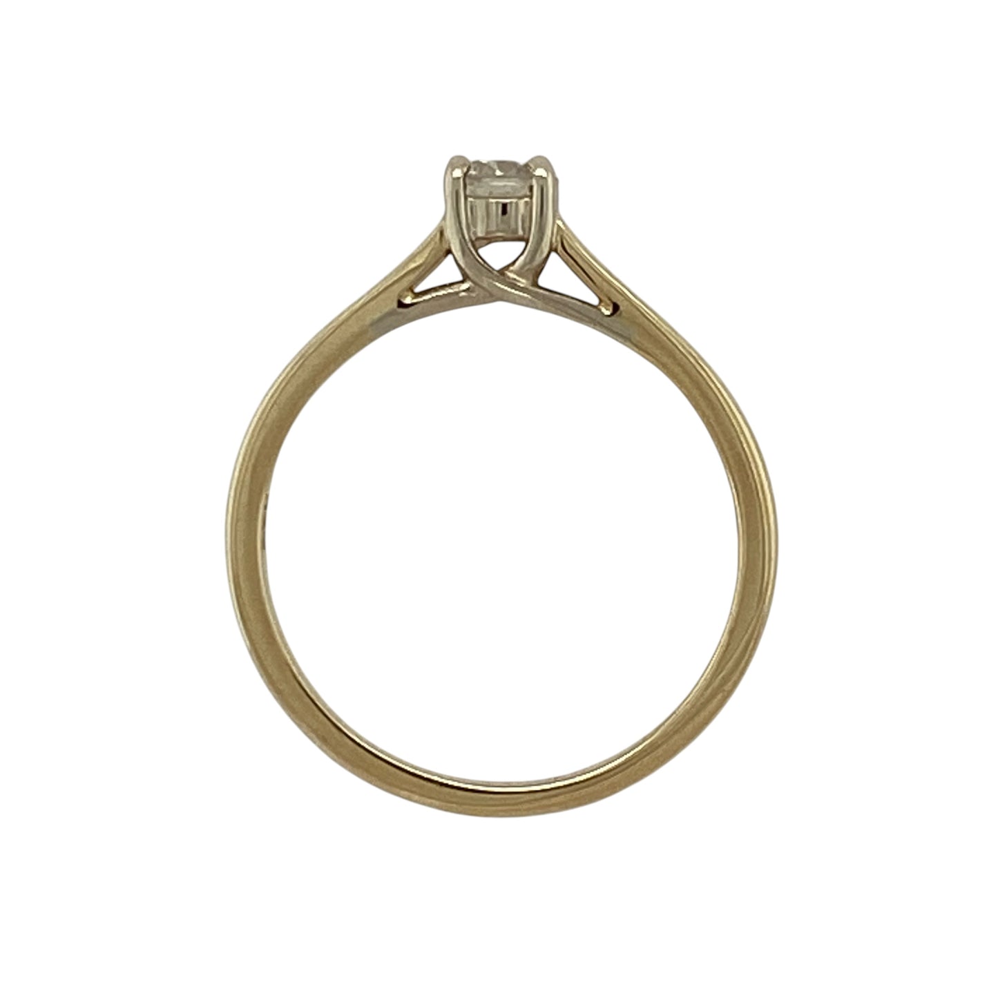 18ct Gold & Diamond Set Solitaire Ring