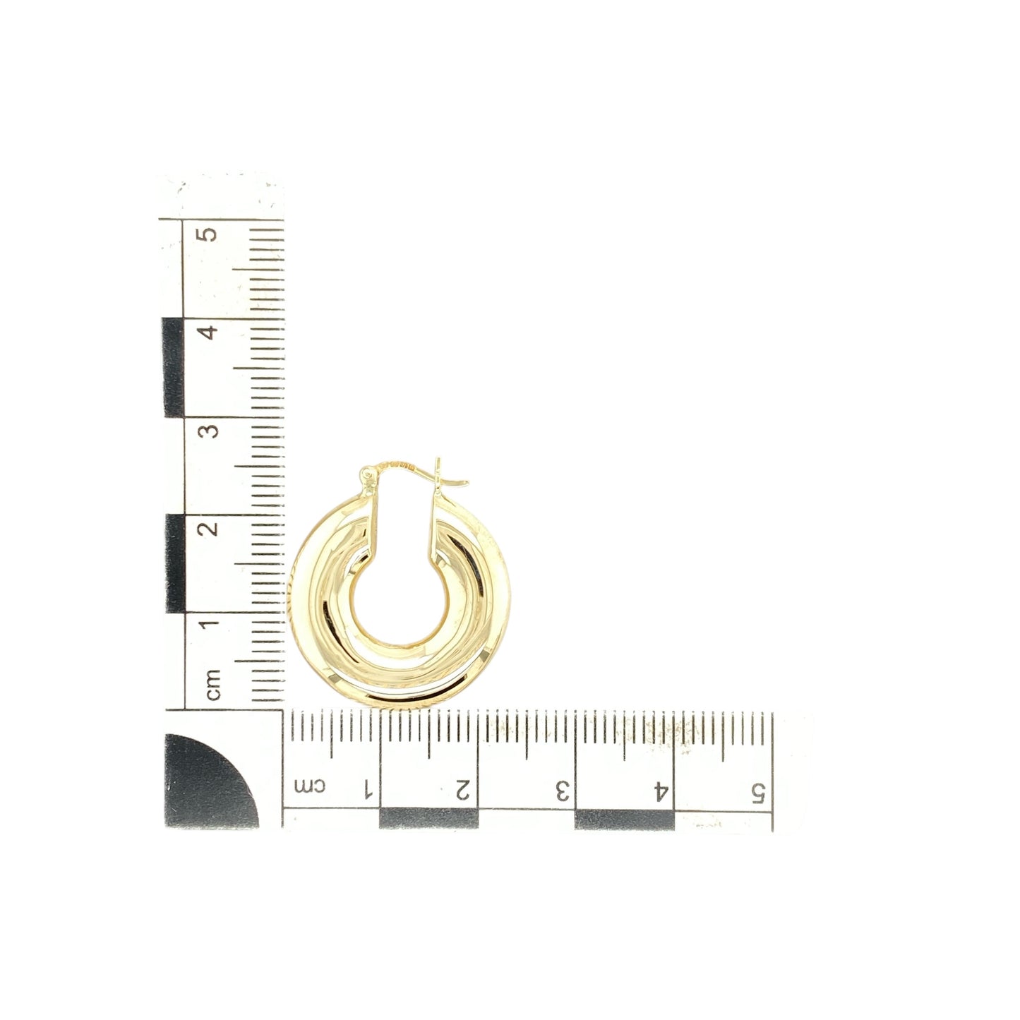 9ct Gold Plain Hoop Creole Earrings