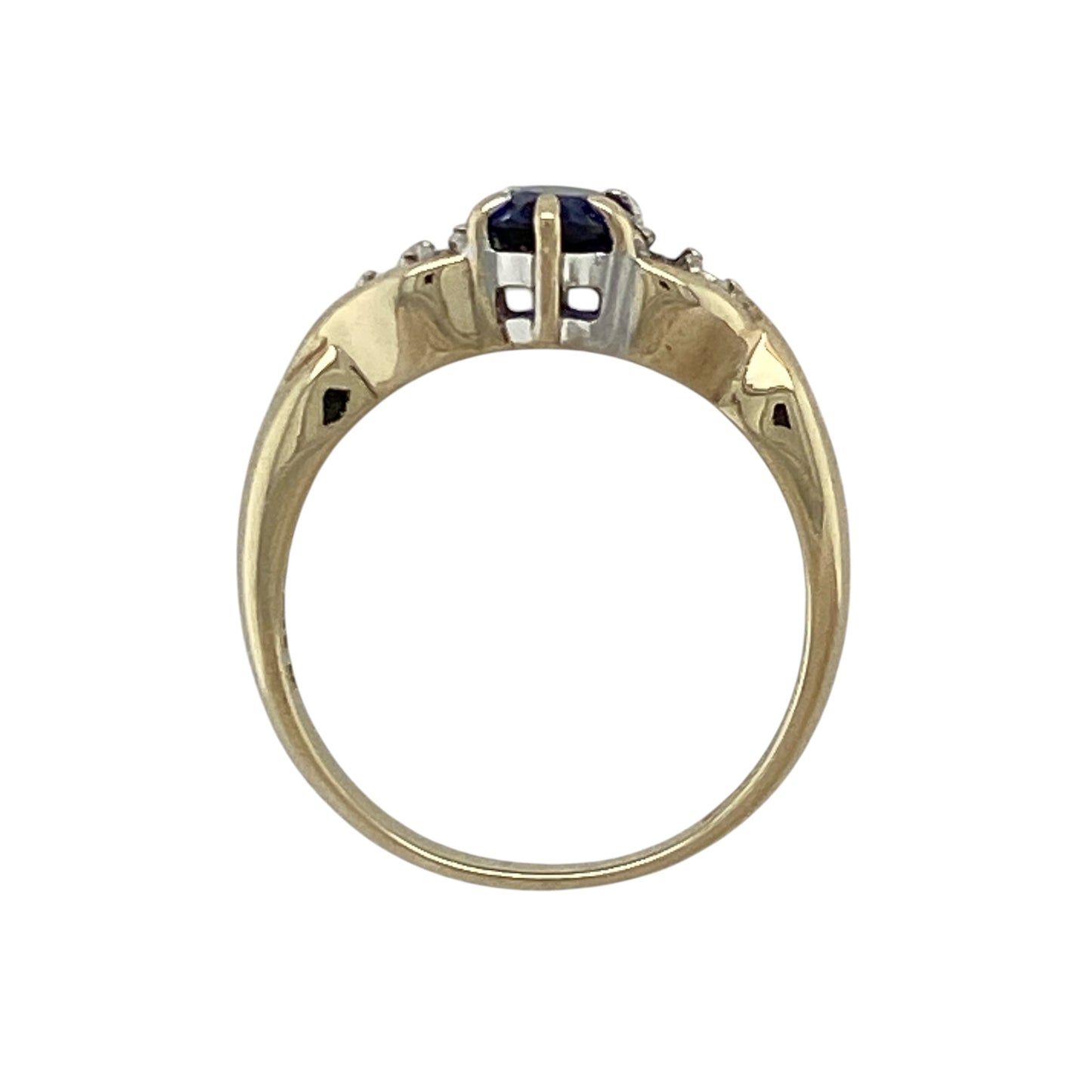 9ct Gold Diamond & Sapphire Set Ring