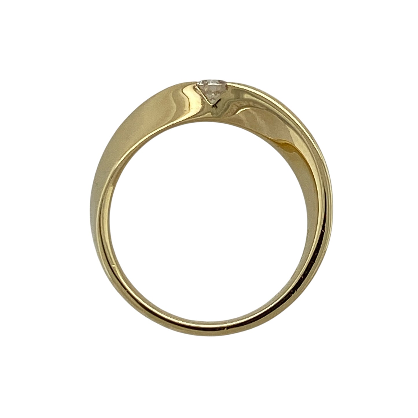 18ct Gold & Diamond Set Twist Solitaire Ring