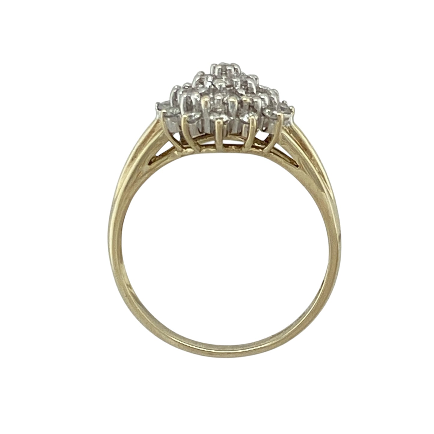 9ct Gold & Diamond Set Cluster Ring