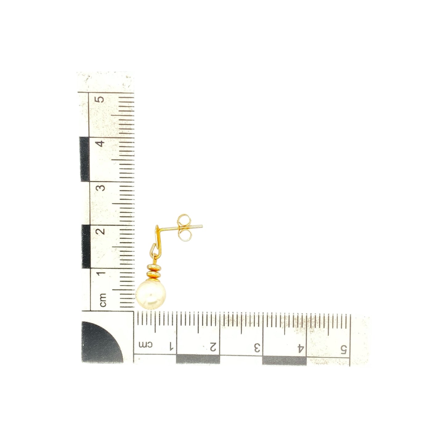 9ct Gold & Pearl Set Drop Earrings