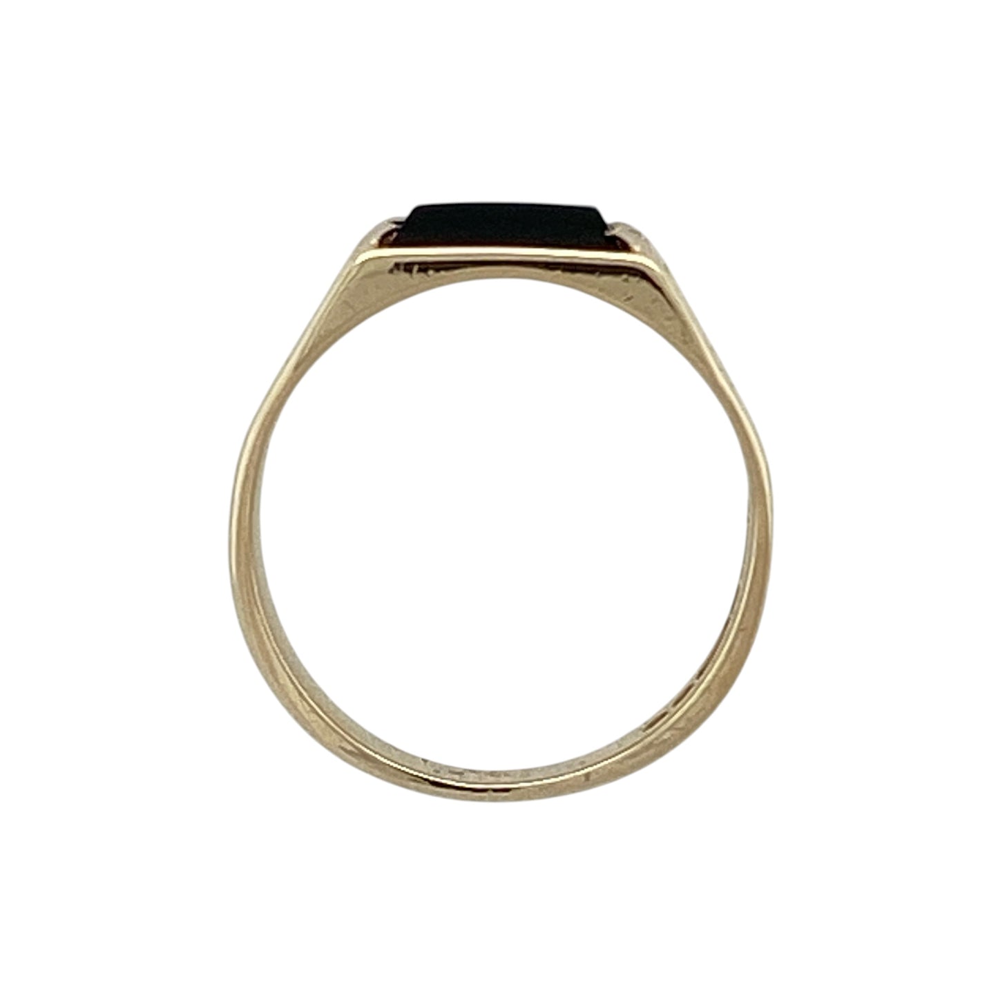 9ct Gold & Onyx Set Rectangle Signet Ring