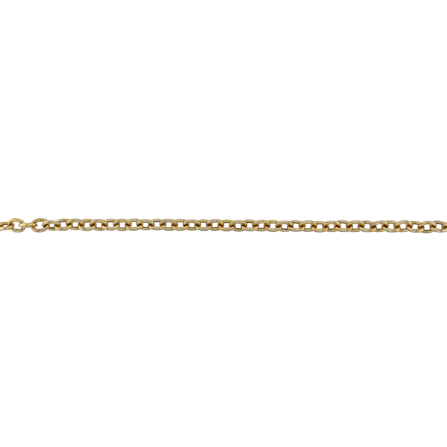 9ct Gold & Red Stone Heart 7" Belcher T Bar Bracelet