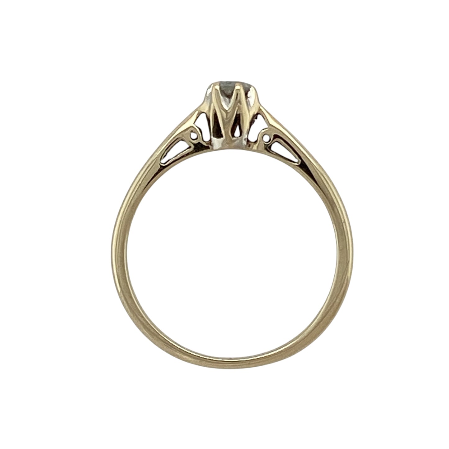 18ct Gold & Diamond Set Solitaire Ring