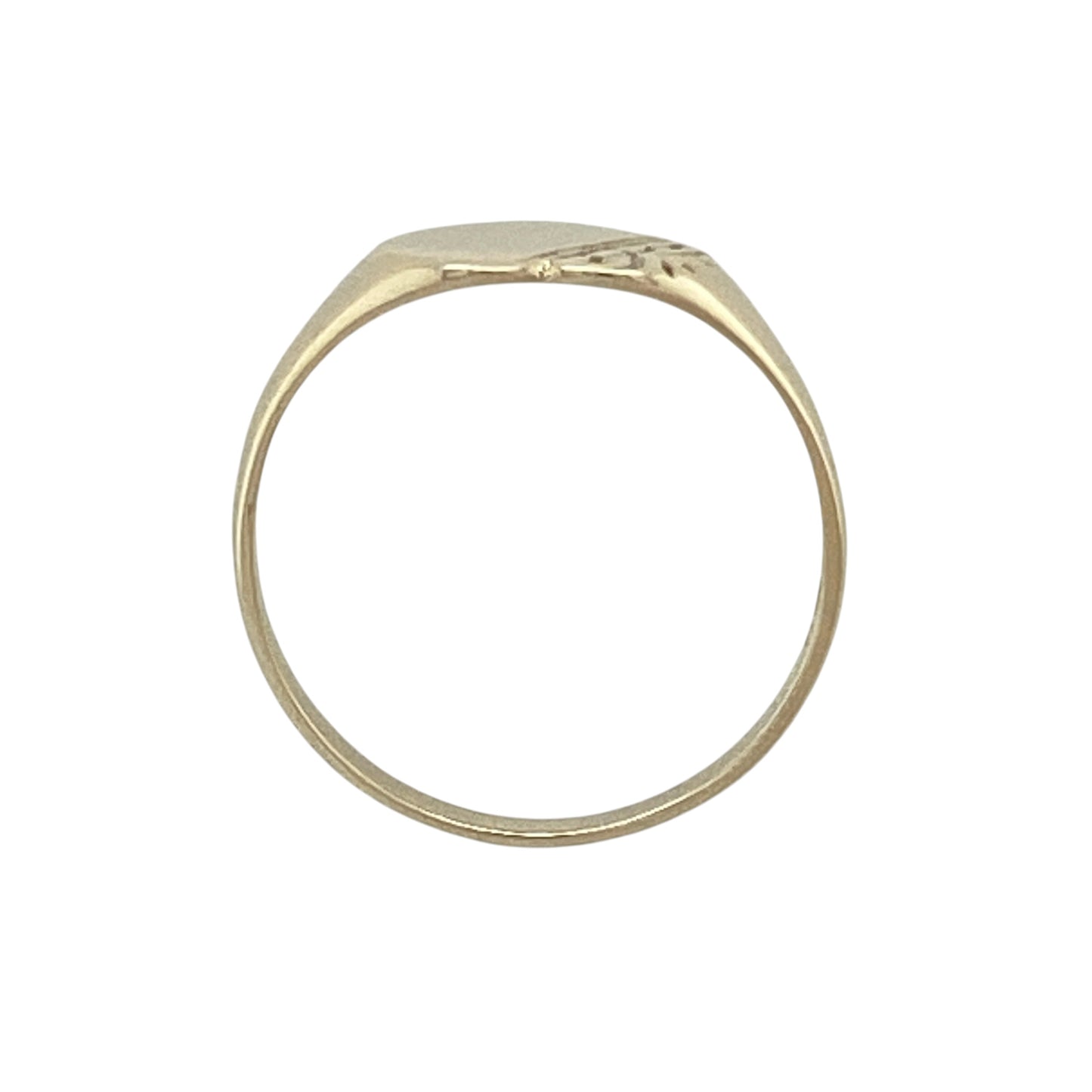 9ct Gold Patterned Heart Signet Ring