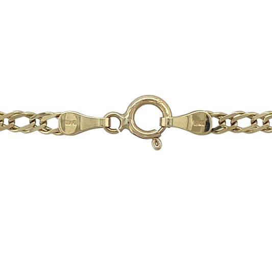 Add classic strength and timeless style to your collection with this pre-owned 9ct yellow gold double curb chain—an eye-catching and versatile piece perfect for everyday wear.
Design: The chain features a 3mm wide double curb link design, offering a fuller and more structured appearance with smooth, interlocking links that sit neatly against the skin.
Material: Made from 9-carat yellow gold, the polished finish enhances the warm tone of the metal and highlights the clean lines of the links.