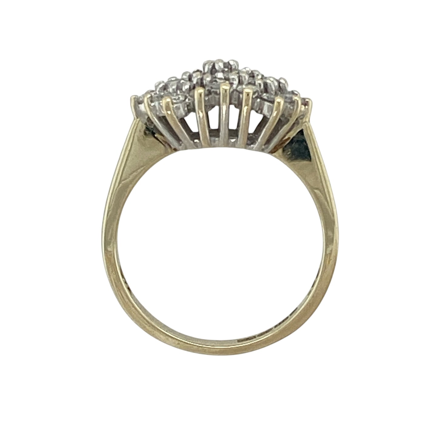 9ct Gold & Diamond Set Cluster Ring