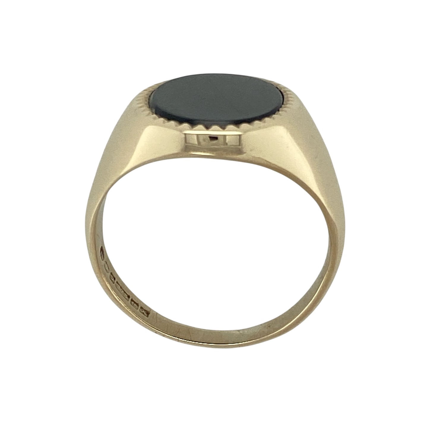 9ct Gold & Onyx Set Oval Signet Ring