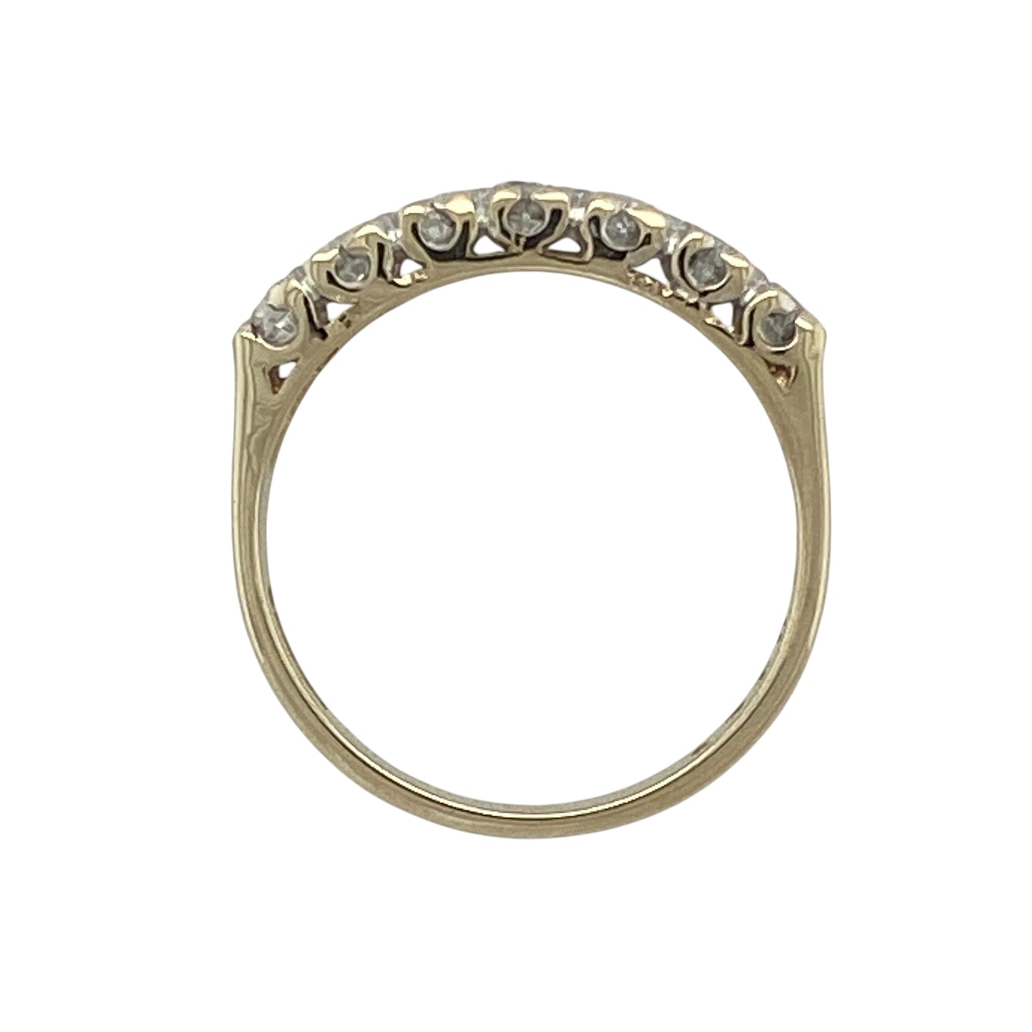 9ct Gold & Cubic Zirconia Set Band Ring