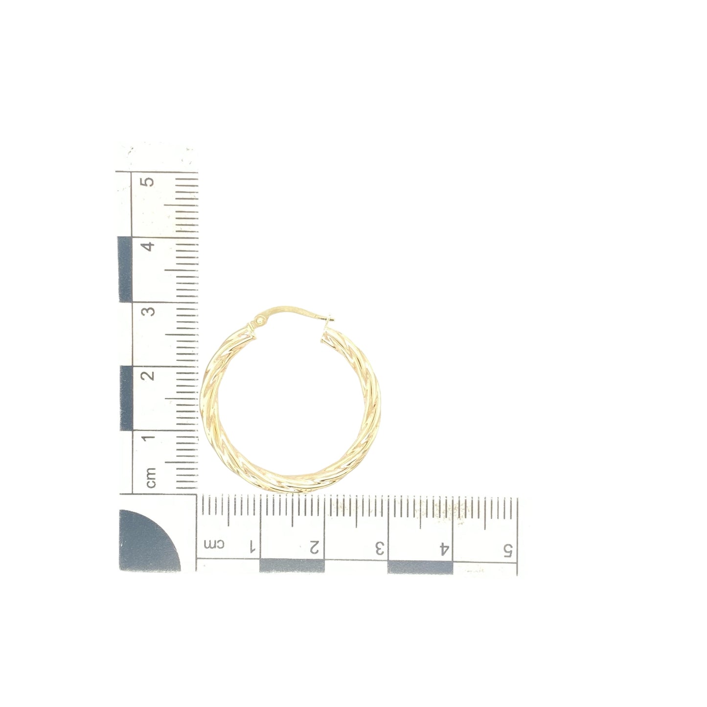9ct Gold Twisted Hoop Creole Earrings