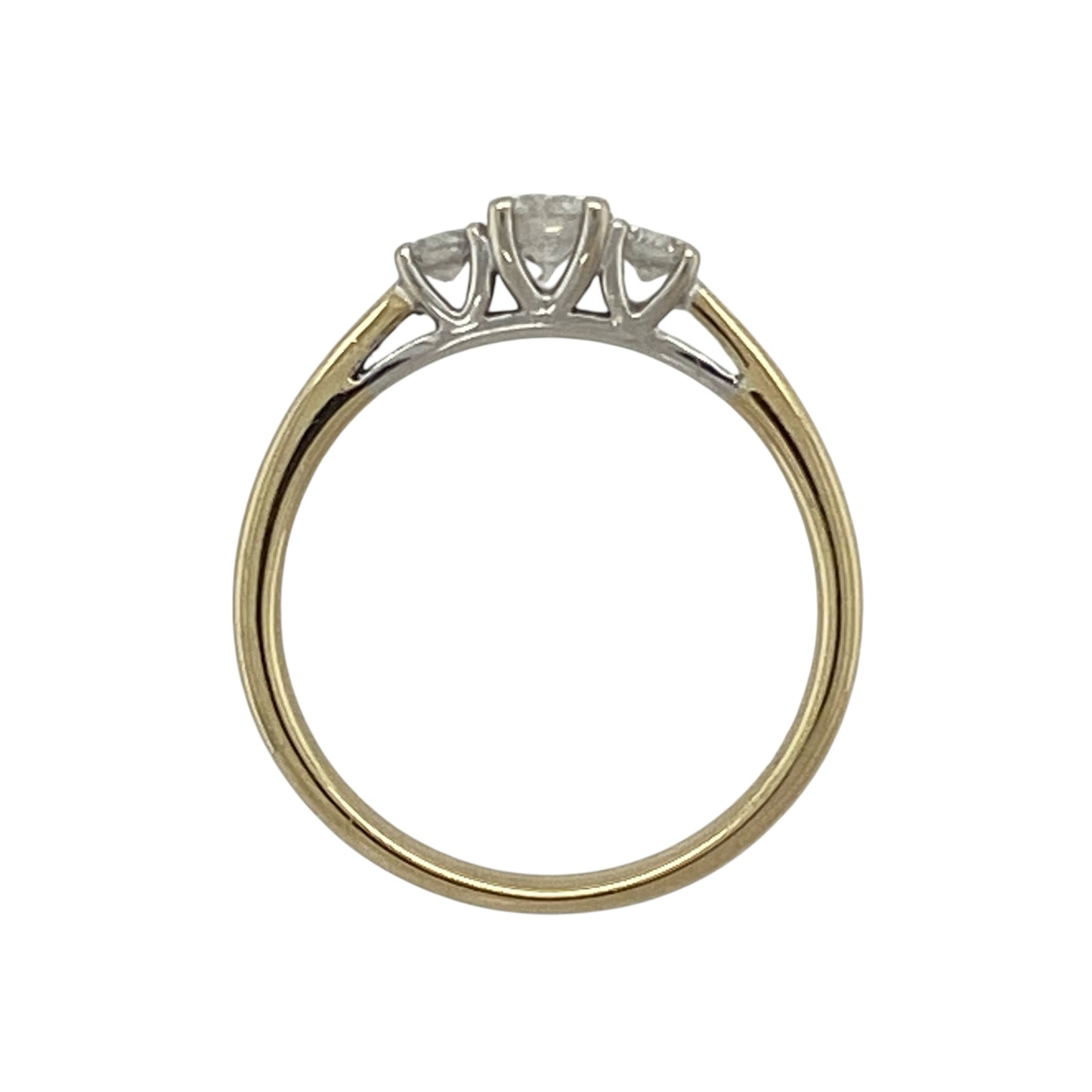18ct Gold & Diamond Set Trilogy Ring