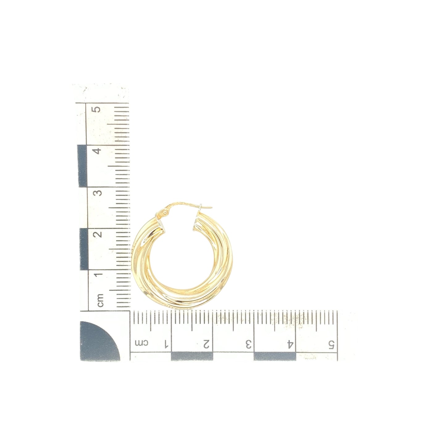 9ct Gold Twisted Hoop Earrings