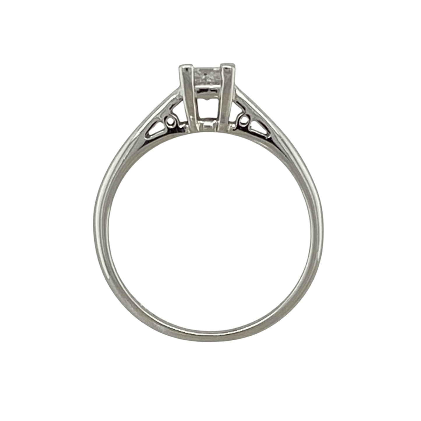 18ct White Gold & Diamond Set Solitaire Ring