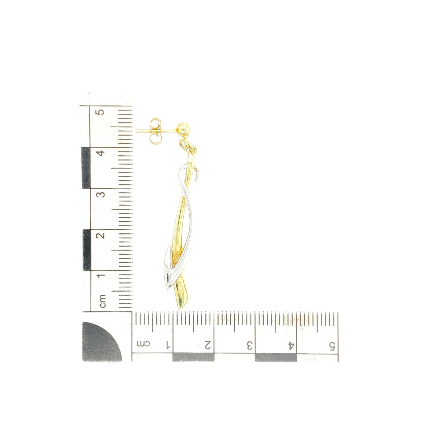 9ct Gold Weave Drop Earrings