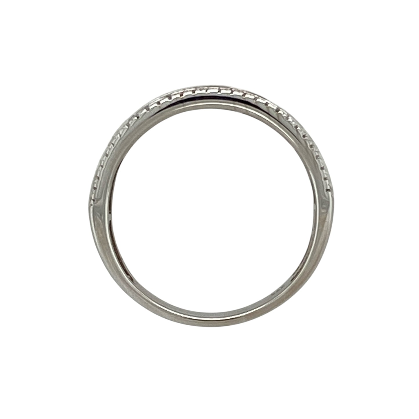 9ct White Gold & Diamond Set Band Ring